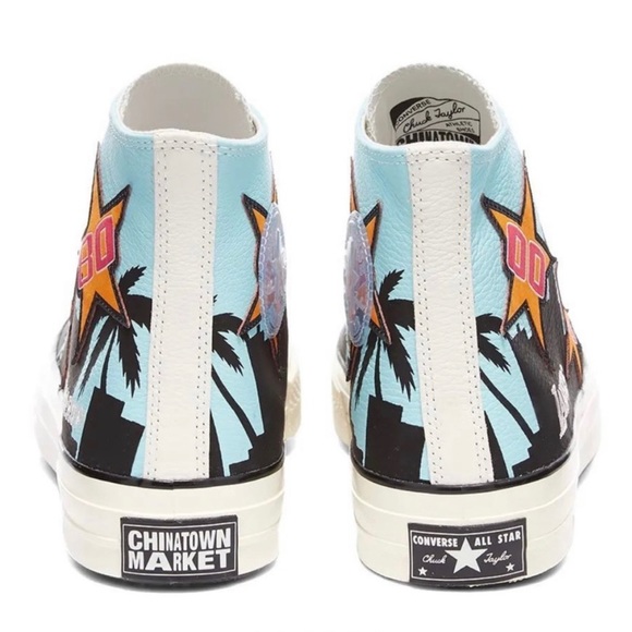 NIB CONVERSE X CHINATOWN MARKET COLAB LAKERS CHUCKS - Picture 6 of 7